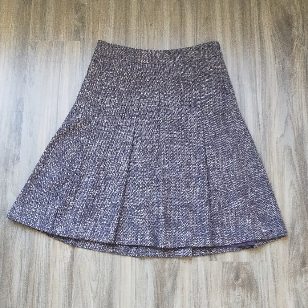 Pleated Tweed Skirt